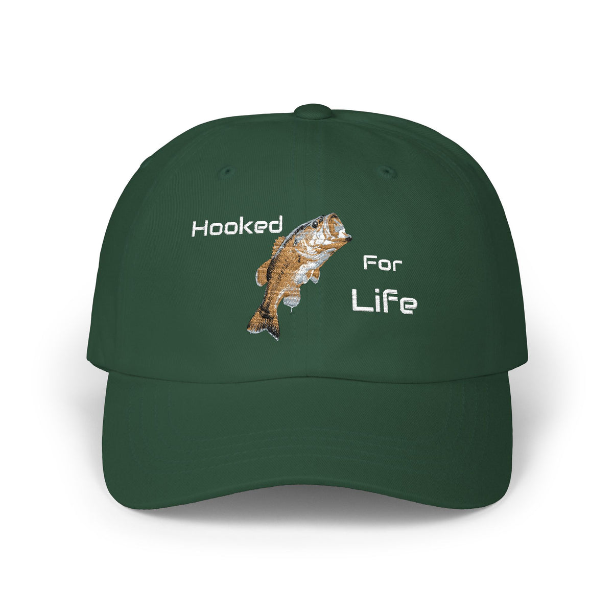Hooked For Life Fishing Dad Cap | Baseball Hat