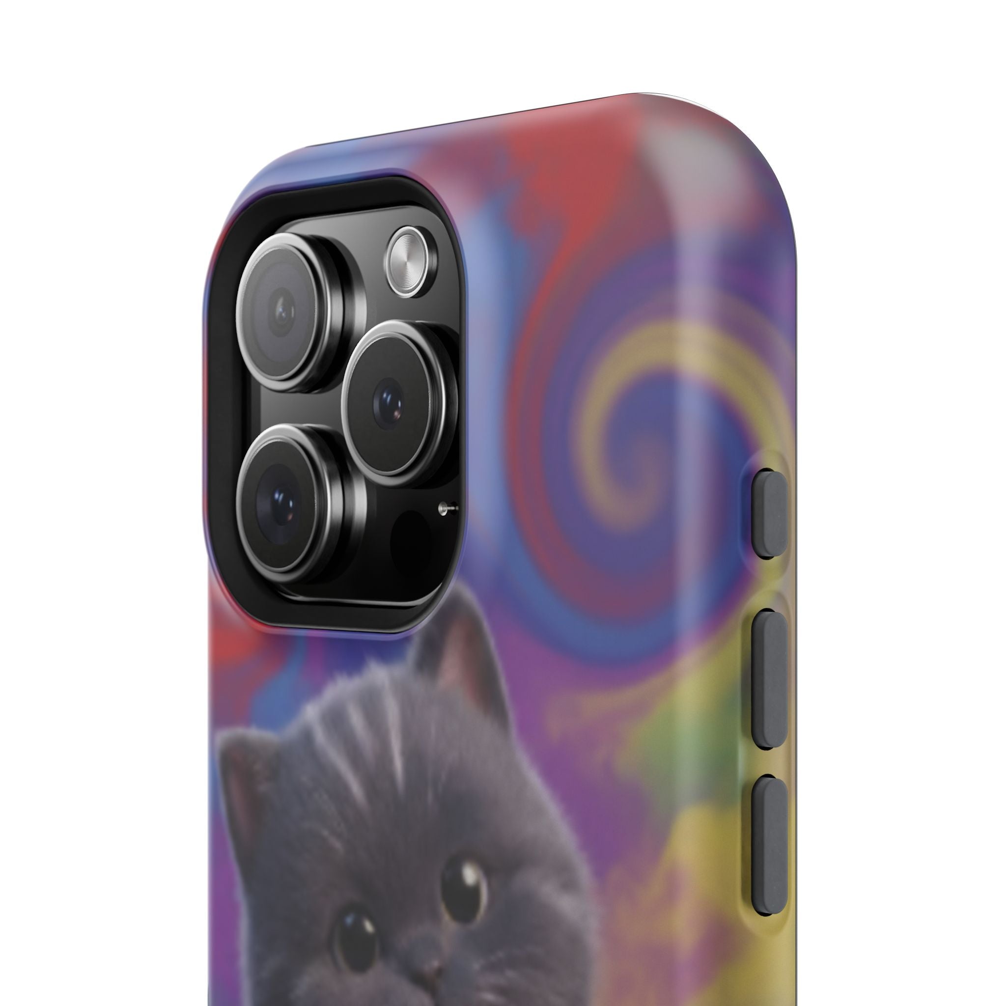 Kawaii Gray Kitten phone case | Impact-Resistant Case