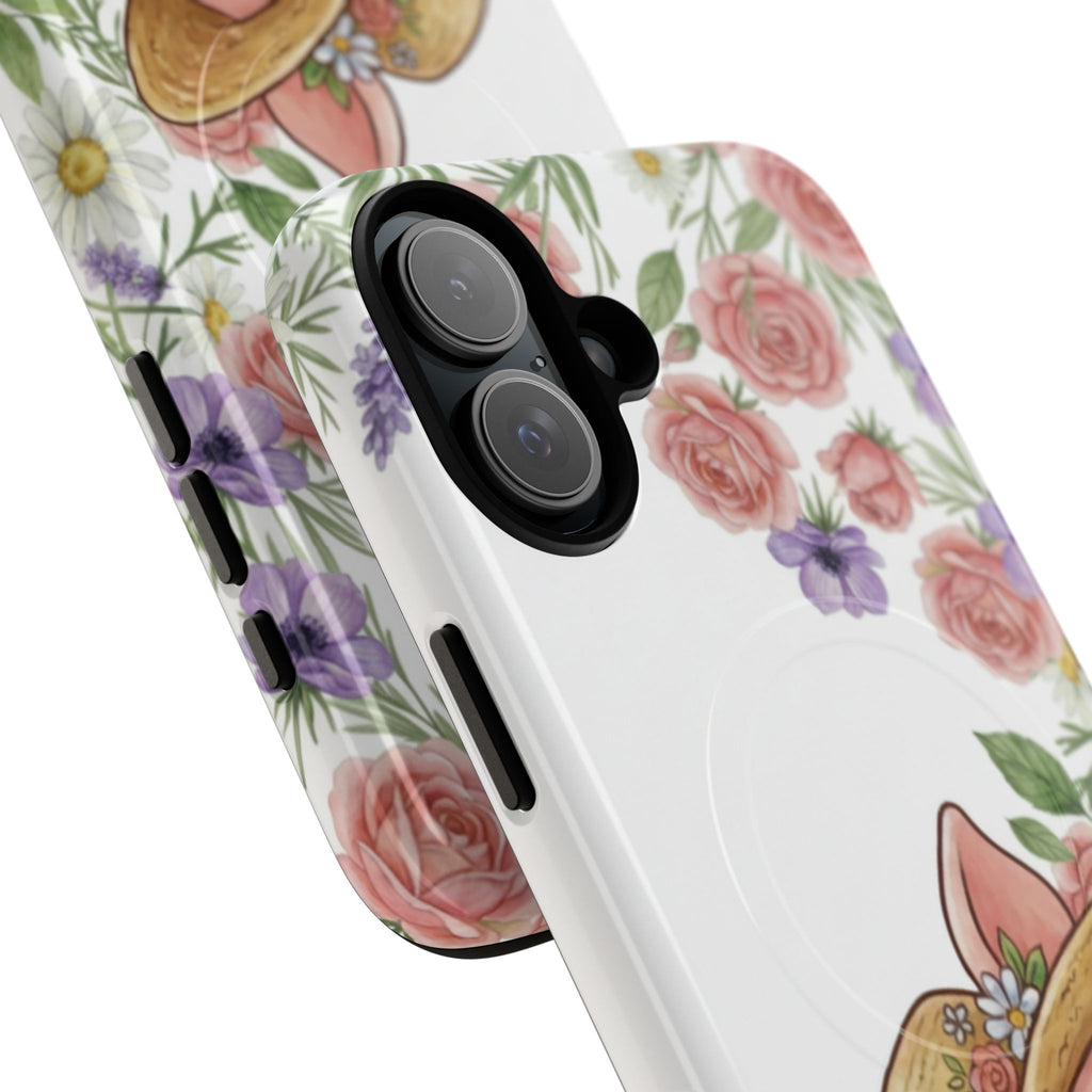 Piglet in Straw Hat Floral Phone Case