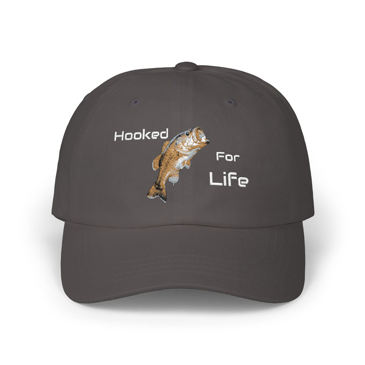Hooked For Life Fishing Dad Cap | Baseball Hat