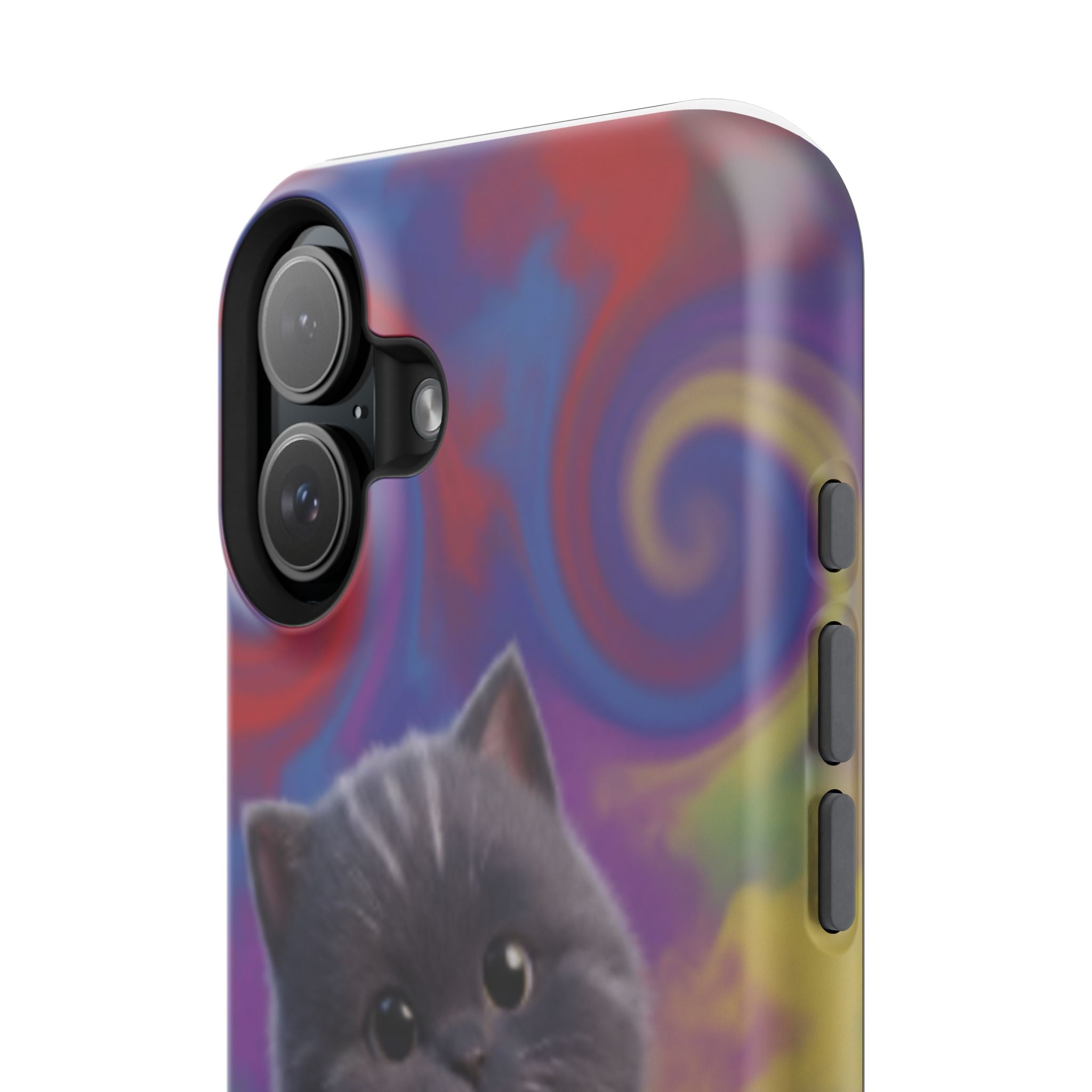 Kawaii Gray Kitten phone case | Impact-Resistant Case
