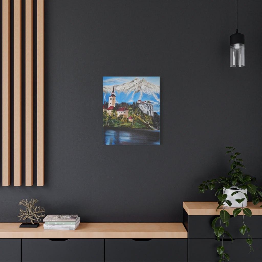 Alpine Village Landscape Canvas