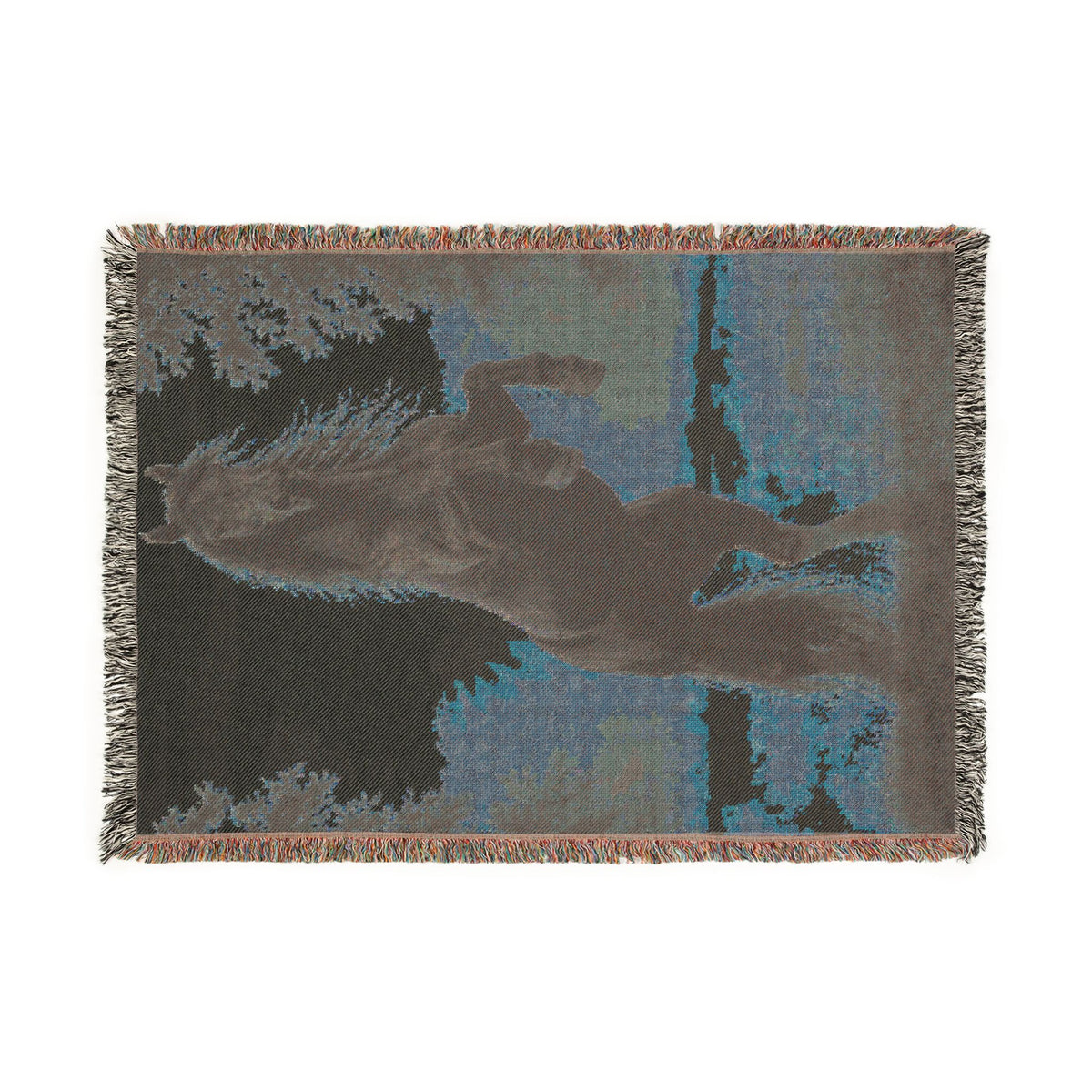 Wild Stallion Horse Woven Blanket - Equestrian Throw