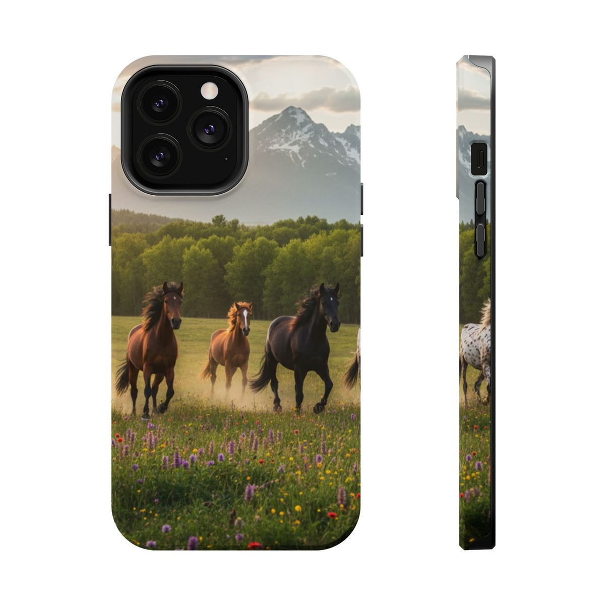 Running Horses Phone Case | Magnetic Impact-Resistant Case