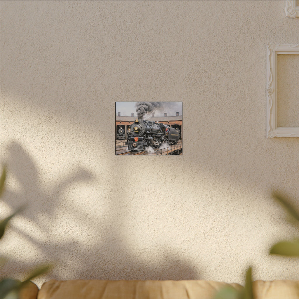 Vintage Steam Locomotive Canvas Print — Pennsylvania Railroad Train Wall Art
