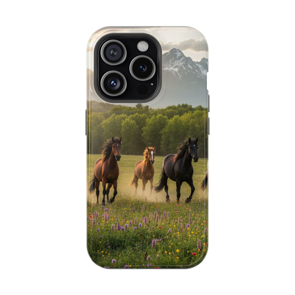 Running Horses Phone Case | Magnetic Impact-Resistant Case