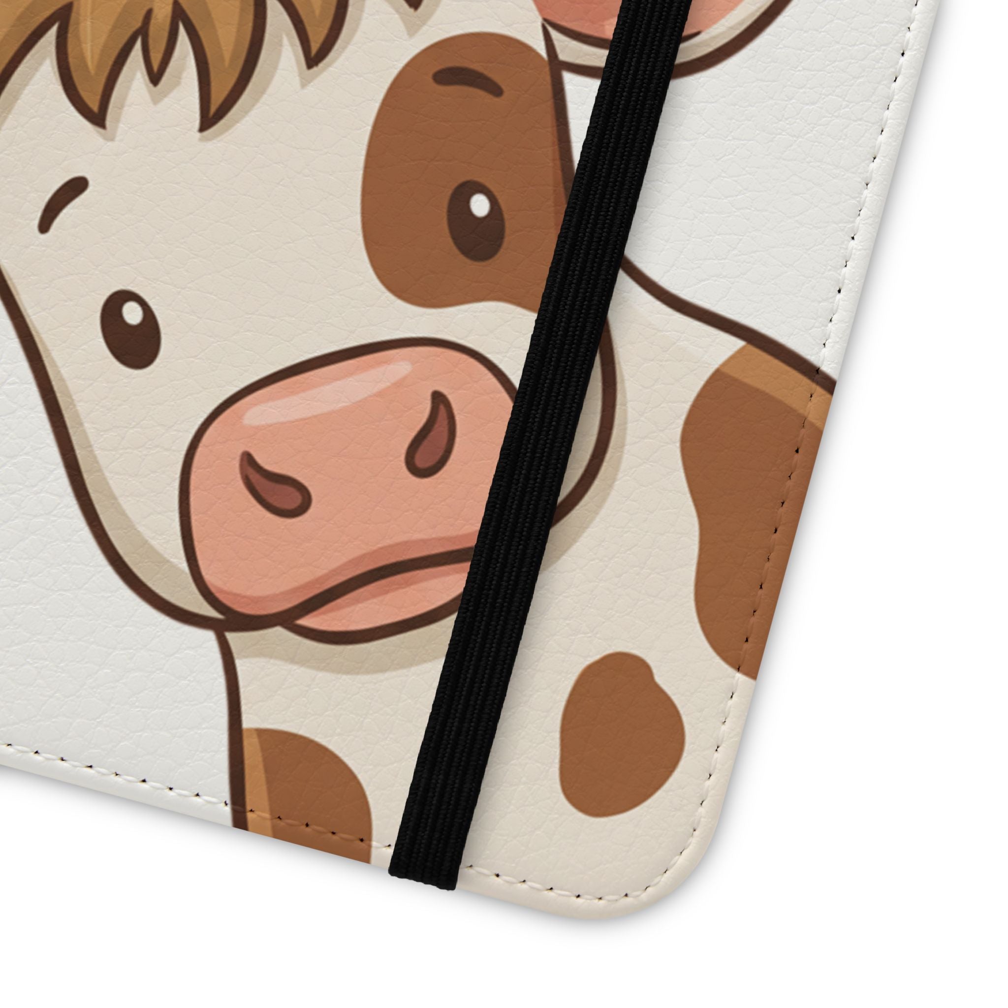 Cow & Hay Pattern Flip Case/ Cute Farm Animal Phone Wallet