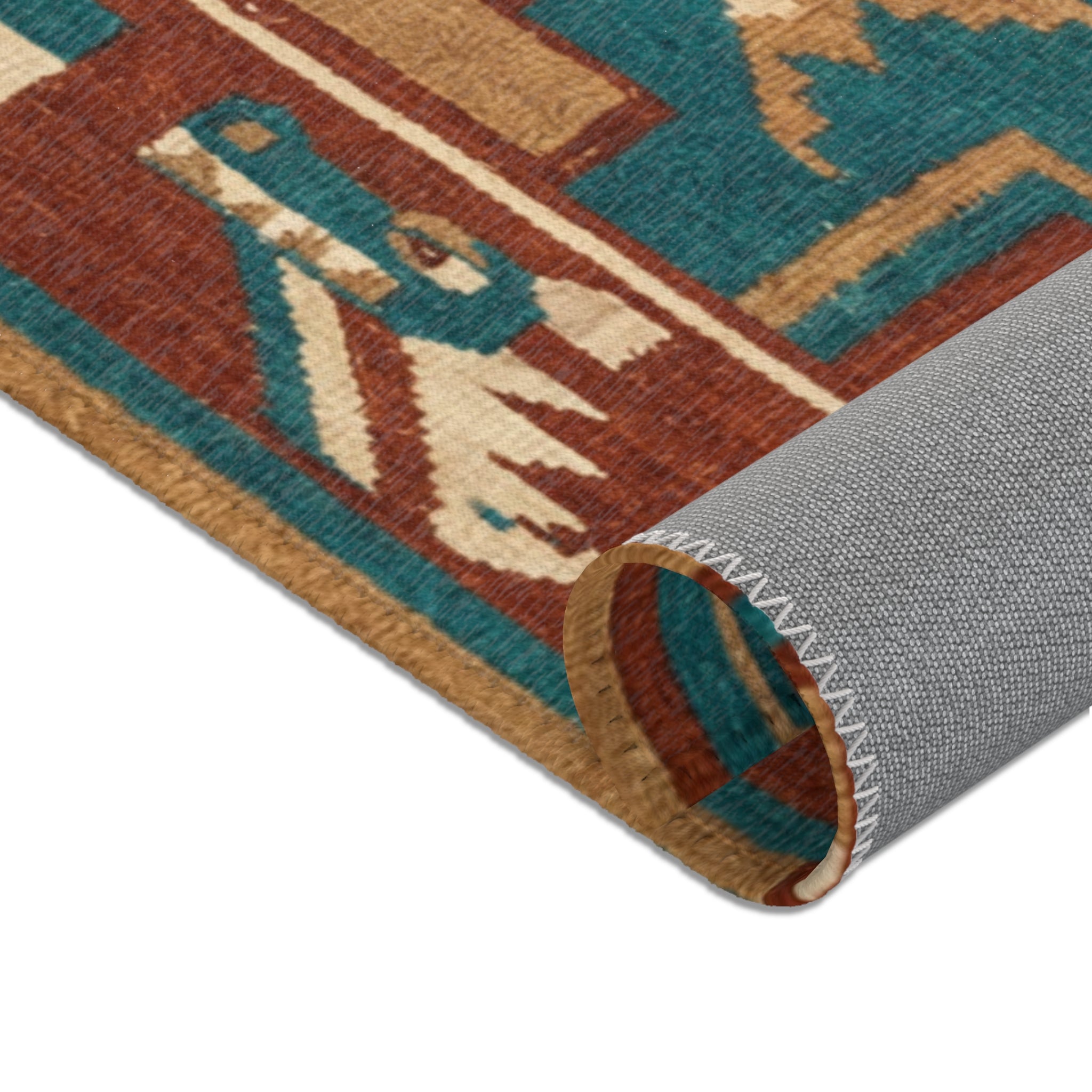Southwestern Tribal Pattern Area Rug | Aztec Geometric Design
