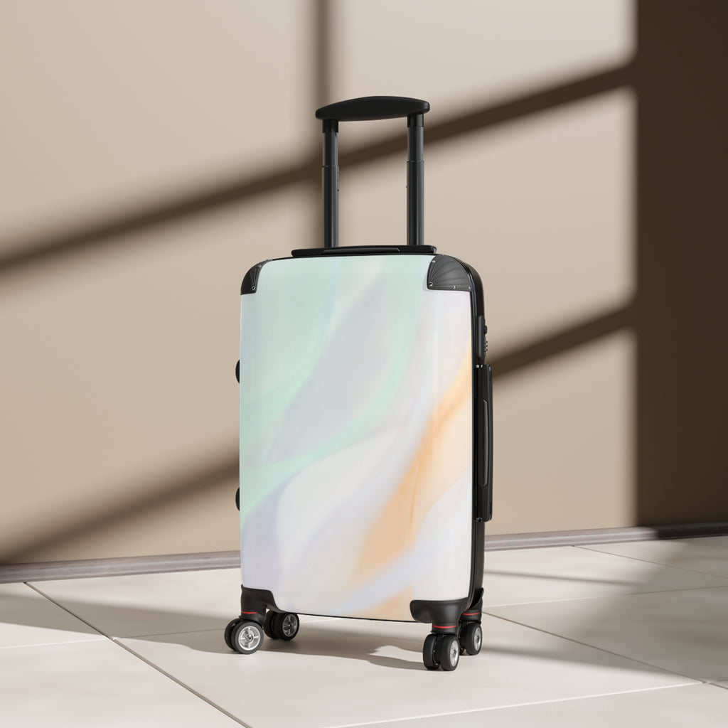 Suitcases/Abstract Swirl / Colorful Red, Blue & Gold Travel Luggage