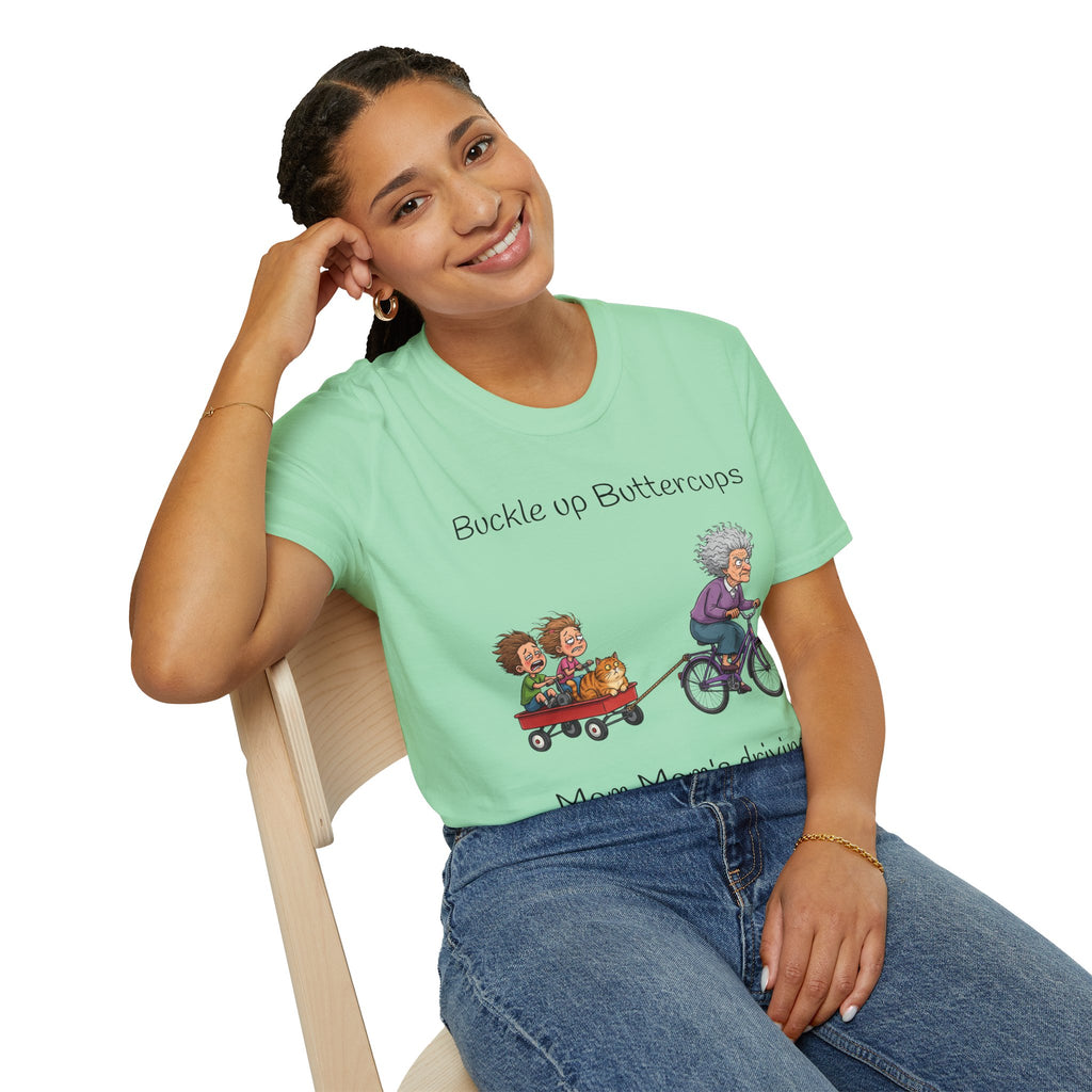 T-Shirt Buckle Up Buttercups Mom Mom Driving| Funny Grandma Tee