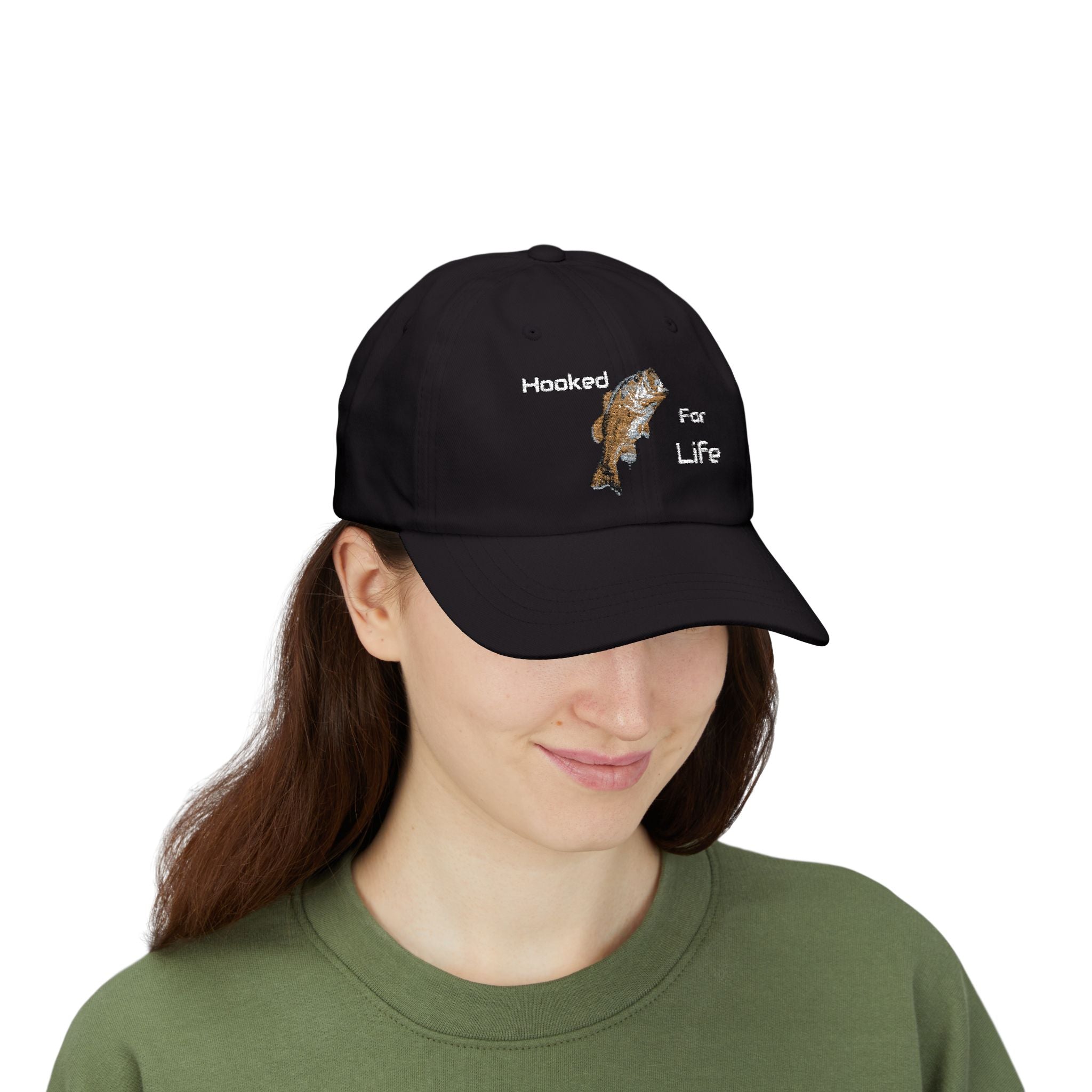 Hooked For Life Fishing Dad Cap | Baseball Hat