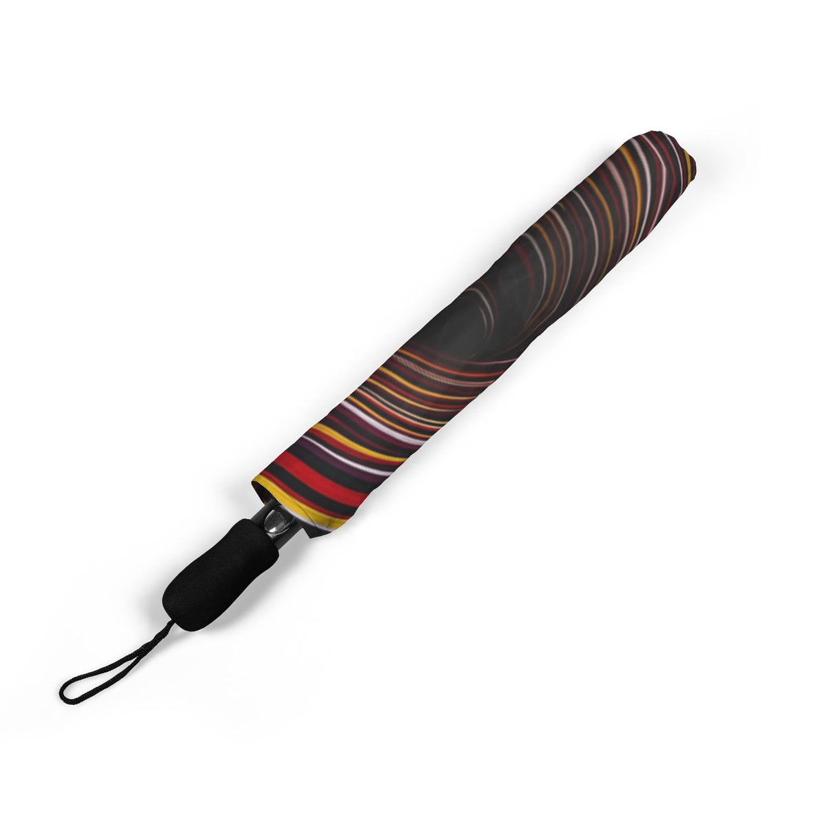 Spiral Stripe Pattern Umbrella | Red Yellow Swirl Foldable Umbrella
