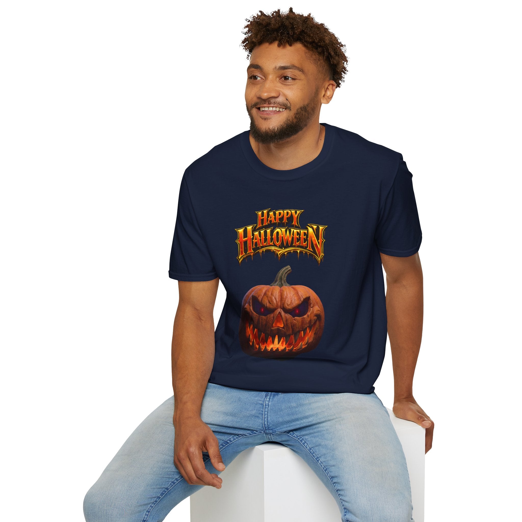 Happy Halloween Pumpkin T-Shirt | Jack-O'-Lantern Graphic Tee