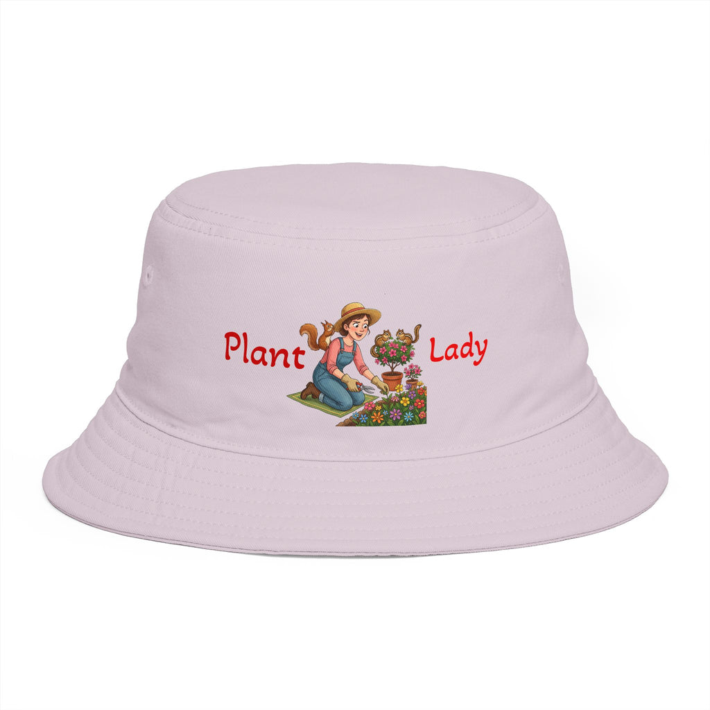 Plant Lady bucket hat | lady planting flowers floral gardening design