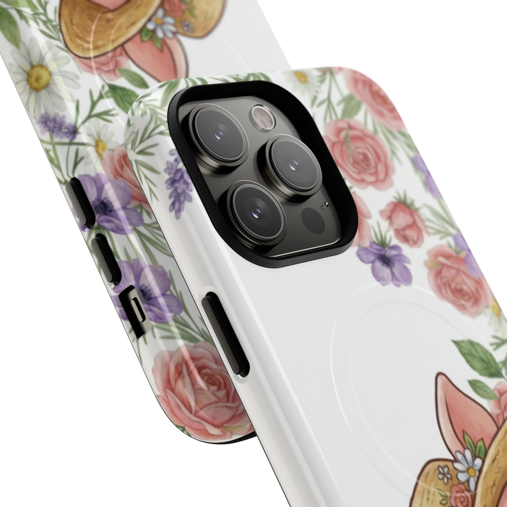 Piglet in Straw Hat Floral Phone Case