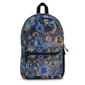 Celestial Gemstone Backpack / Cosmic Moon & Crystals Print