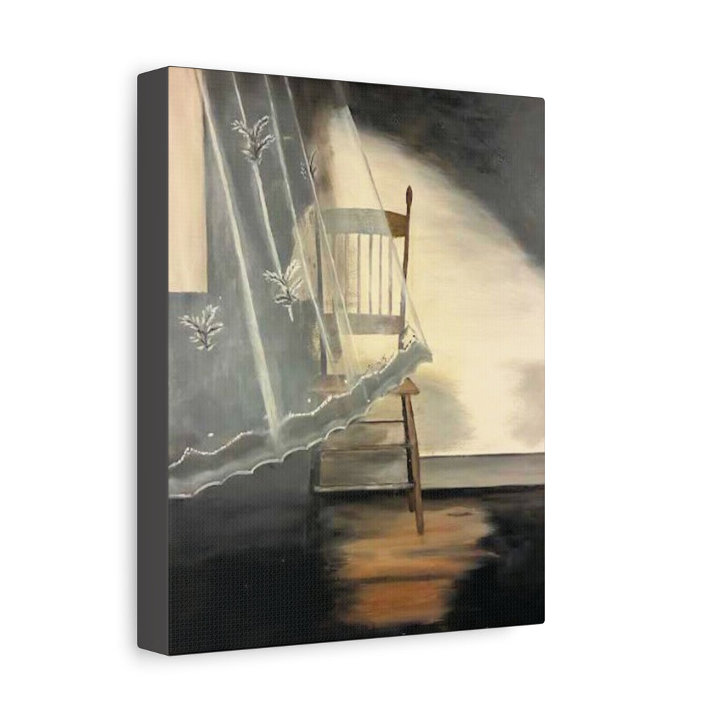 Lace Curtain and Chair Canvas
