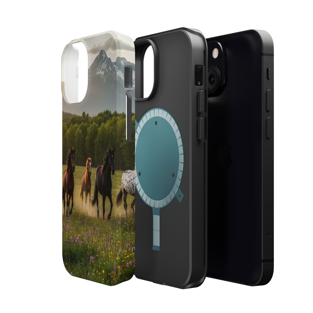 Running Horses Phone Case | Magnetic Impact-Resistant Case