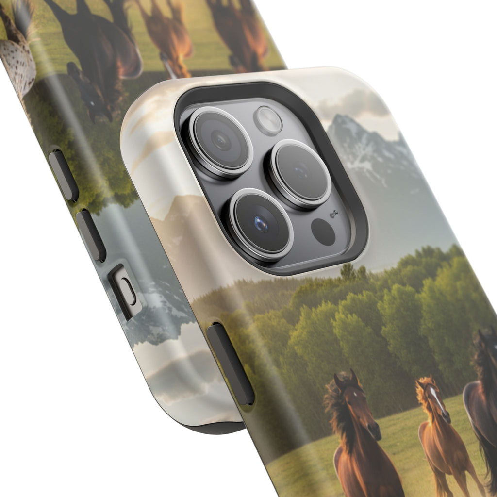 Running Horses Phone Case | Magnetic Impact-Resistant Case