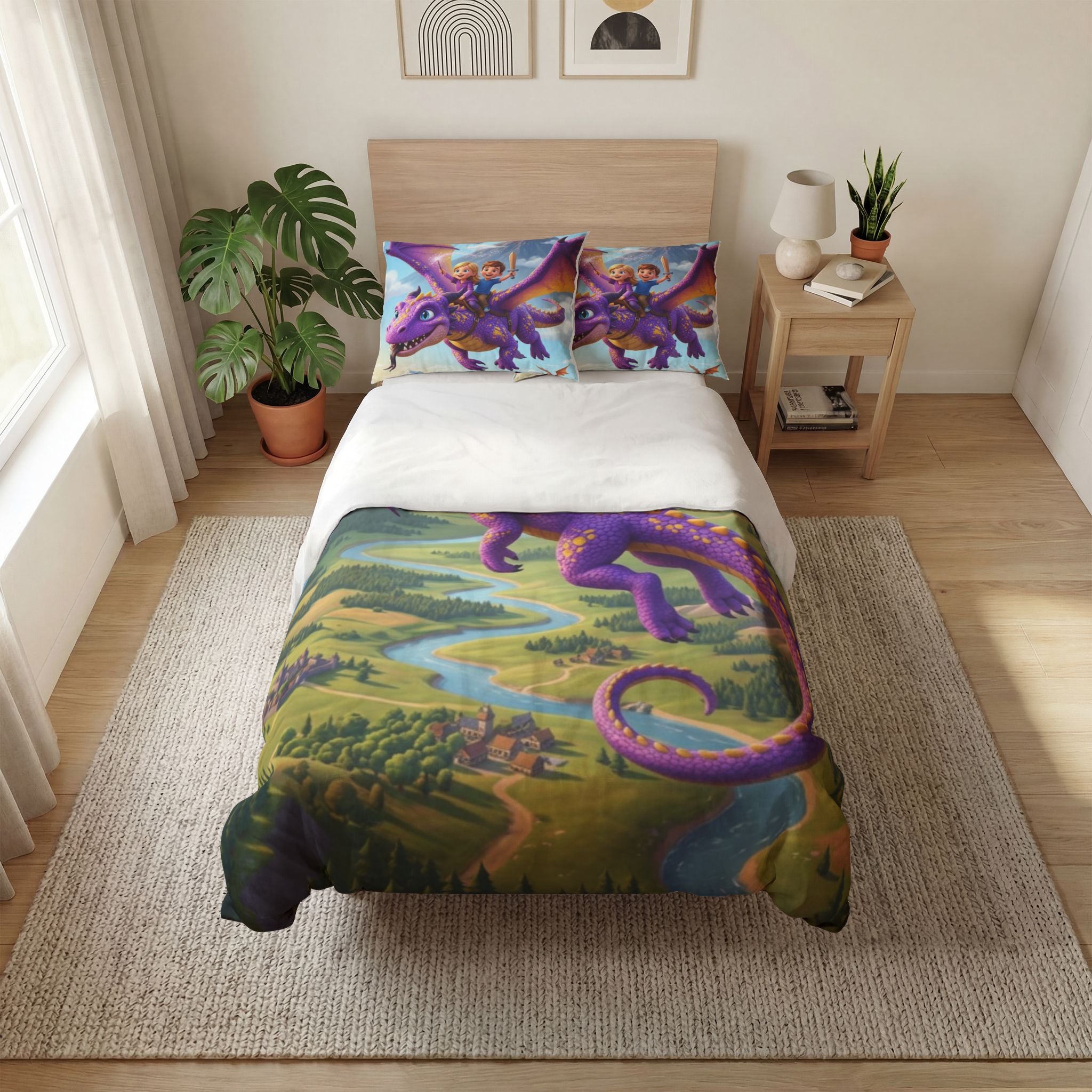 Fantasy Dragon/Quilt Cover Set Of Three
