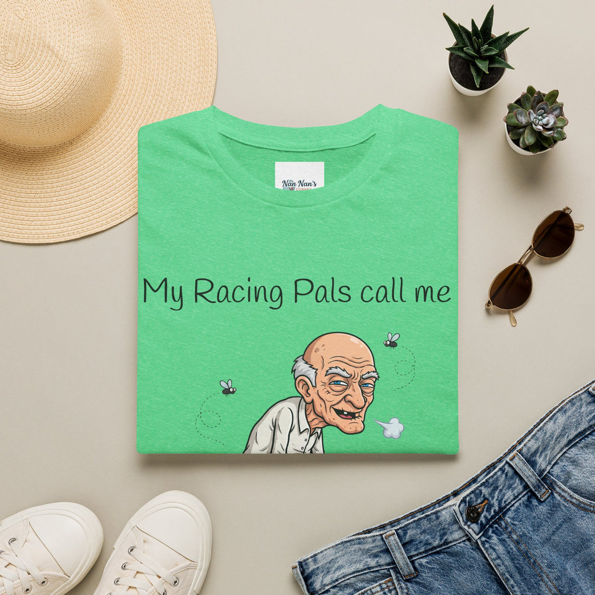 Nostalgic Gasser Grandpa Unisex Graphic T-Shirt – Novelty Racing Humor Cotton Tee