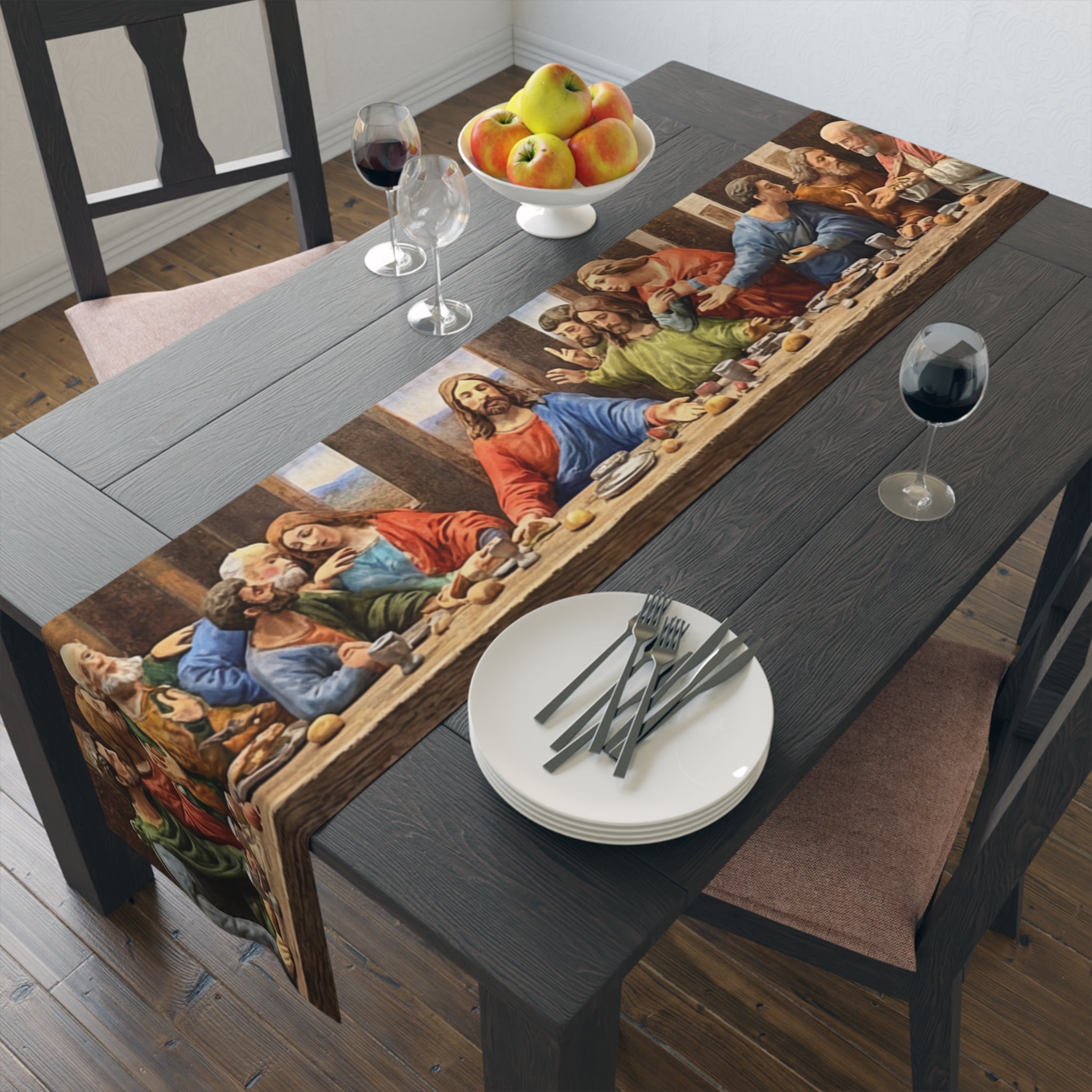 The Last Supper Table Runner | Religious Christian Dining Decor