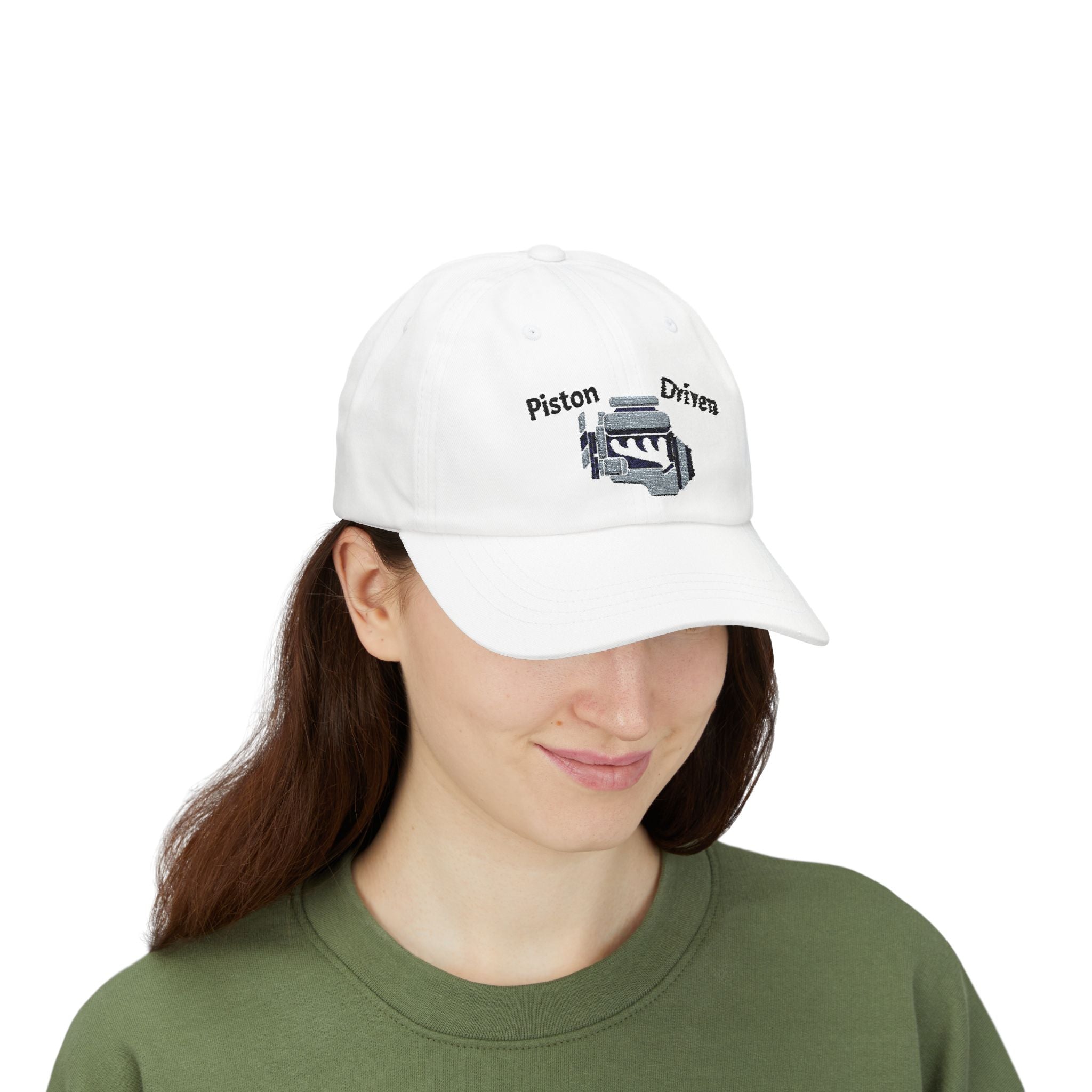 Piston Driven Engine Illustration Dad Cap | Embroidered Car Hat