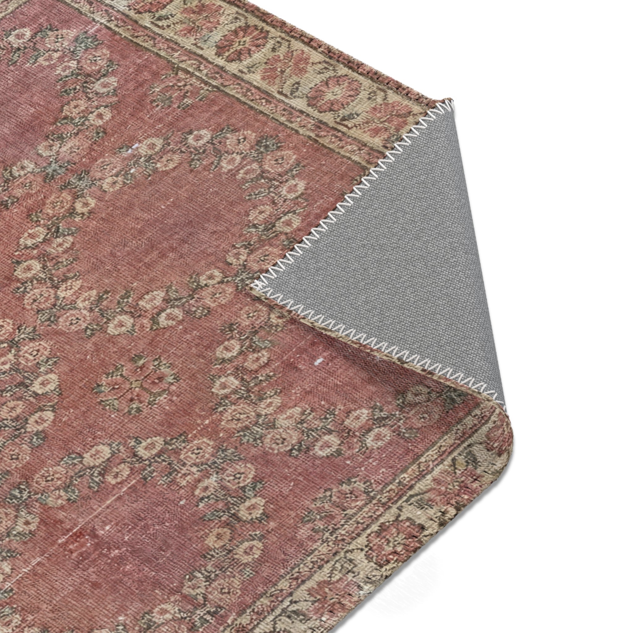 Vintage Floral Medallion Area Rug
