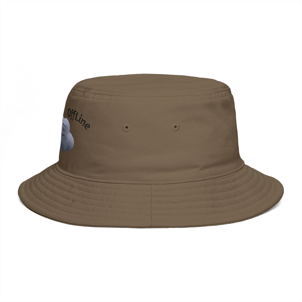 Mentally Offline Cloud Bucket Hat | Sad Cloud Illustration