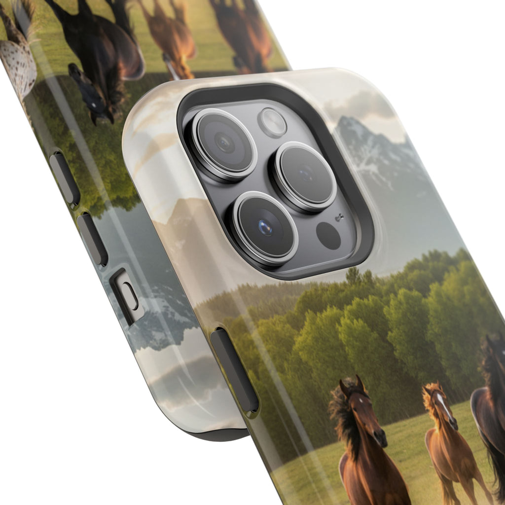 Running Horses Phone Case | Magnetic Impact-Resistant Case