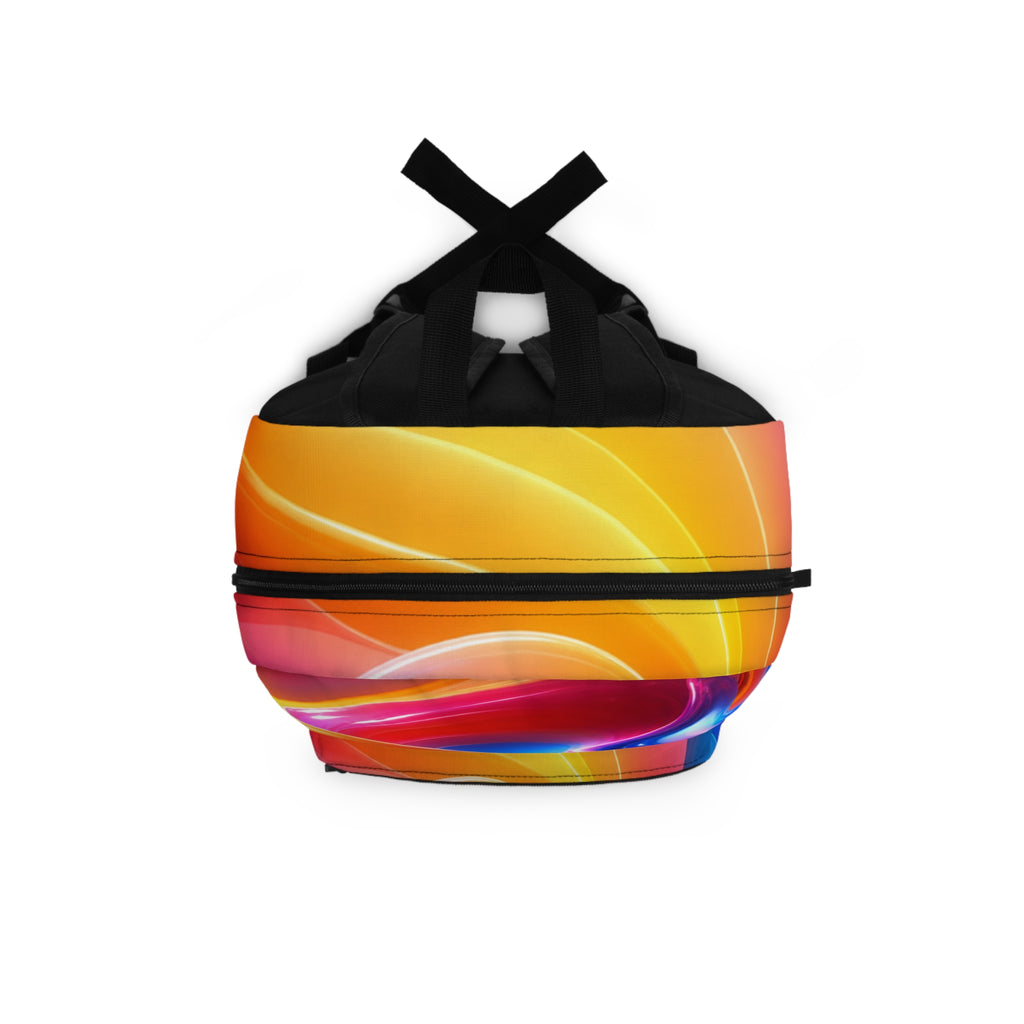 Abstract Neon Swirl Backpack | Colorful Gradient Art