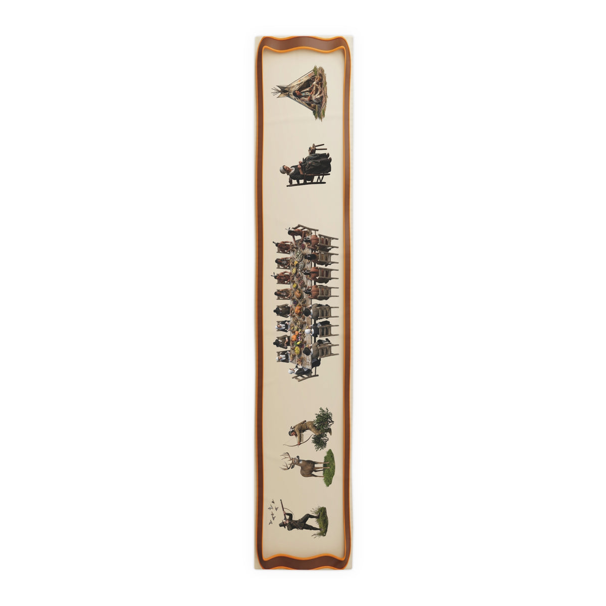 Thanksgiving Table Runner | Autumn Holiday Dining Decor (Cotton & Poly)