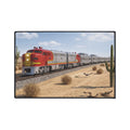 Santa Fe Desert Train Floor Mat | Southwestern Railroad Scene, Heavy Duty