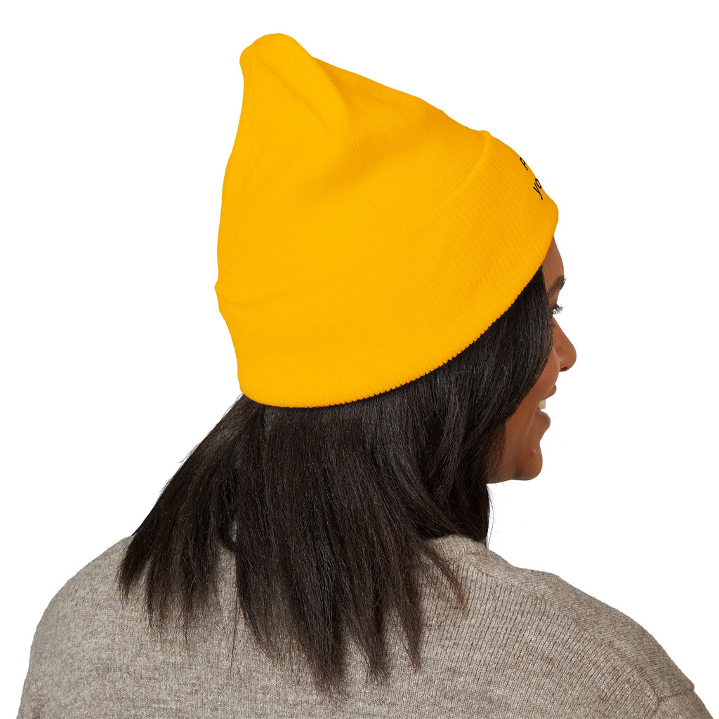 Print It Your Way beanie | Cuffed Embroidered Beanie, Custom Text