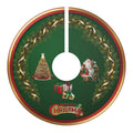 Green Vintage Santa Christmas Tree Skirt | Holiday Decor