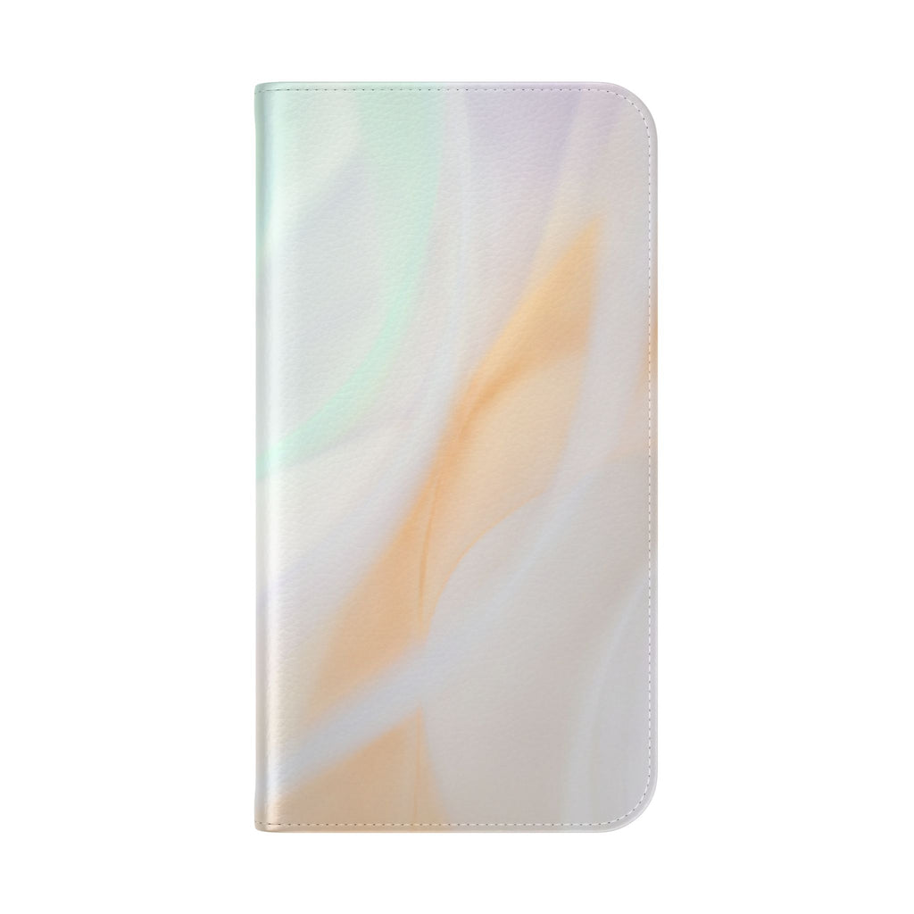 Pastel Marble Flip Case / Soft Watercolor Phone Wallet Cover with Card Slots