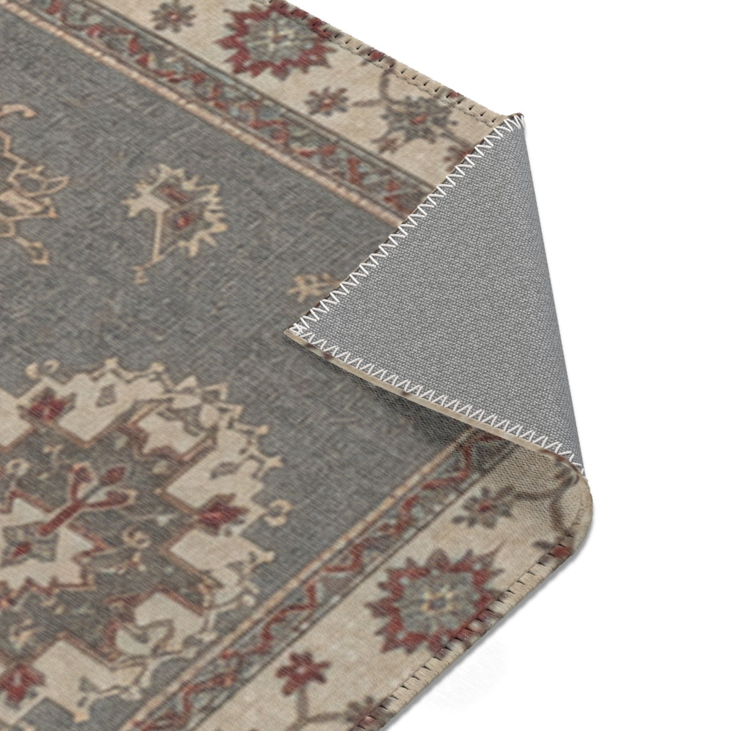 Vintage Medallion Area Rug | Traditional Persian Inspired Floor Rug