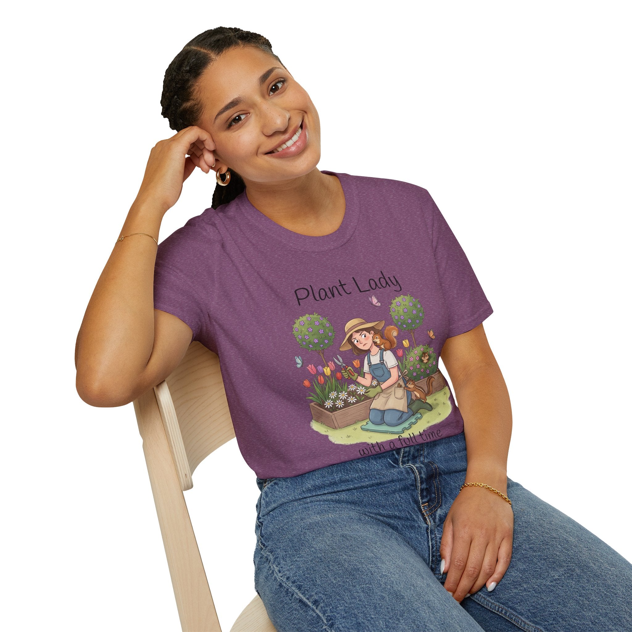Plant Lady Gardening Unisex Graphic T-Shirt – Funny Plant Mom Cotton Tee