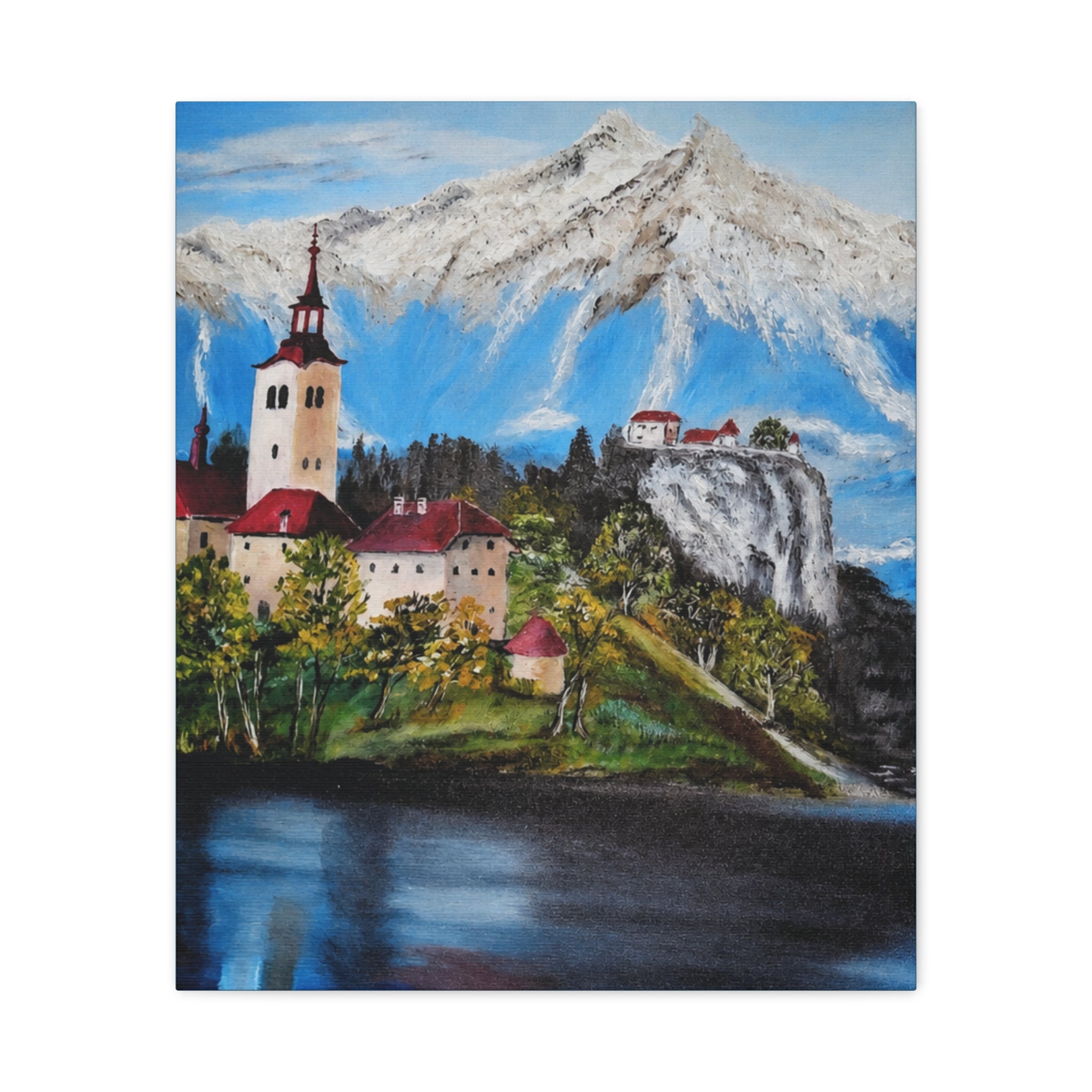 Alpine Village Landscape Canvas