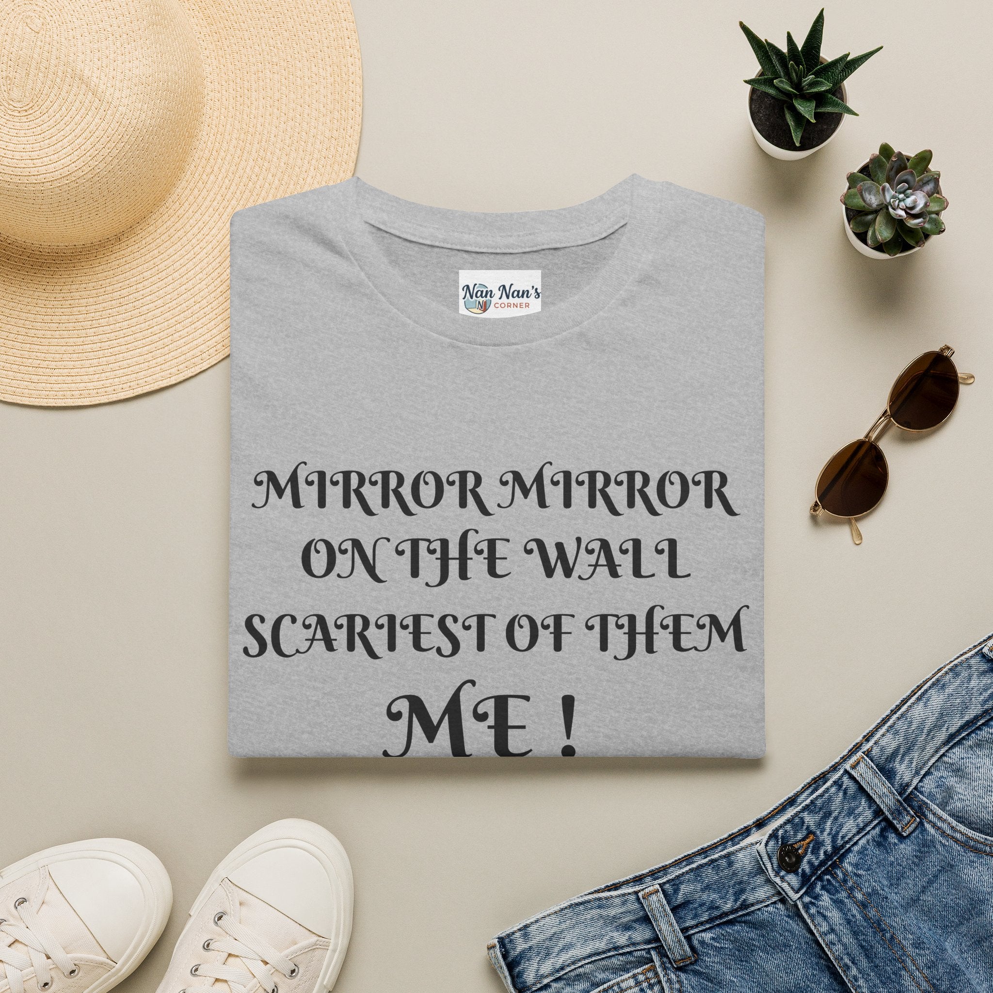 Mirror Mirror on the Wall Witch Illustration T-Shirt