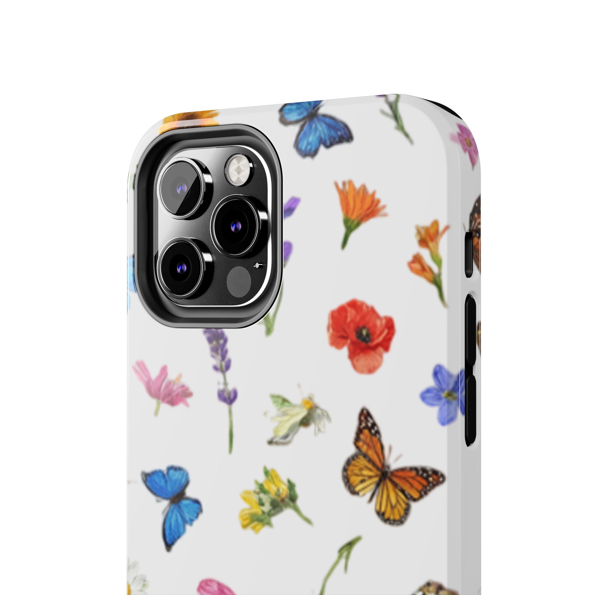 Butterfly Meadow Tough Phone Case / Floral Protective Phone Cover