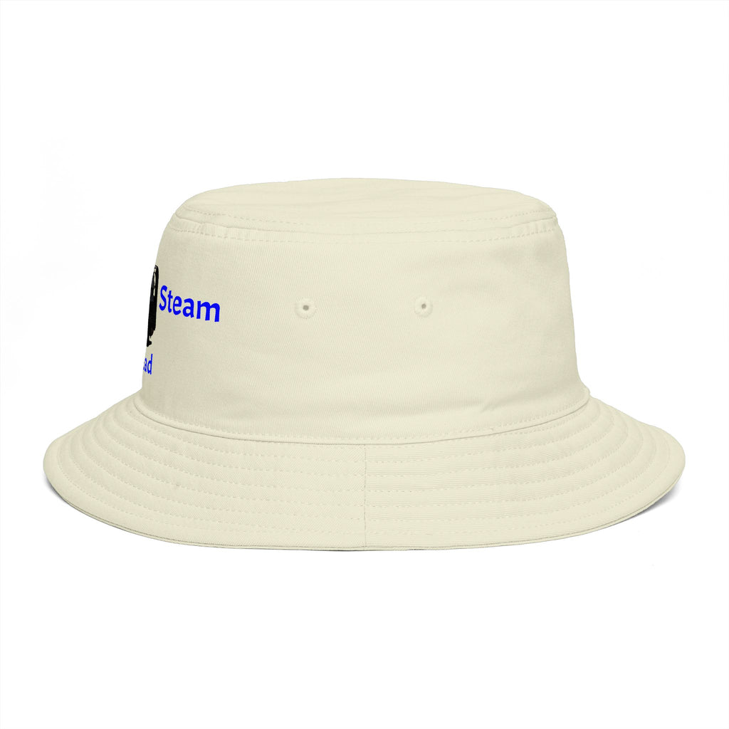 Full Steam Ahead train graphic Bucket Hat | steam locomotive motif