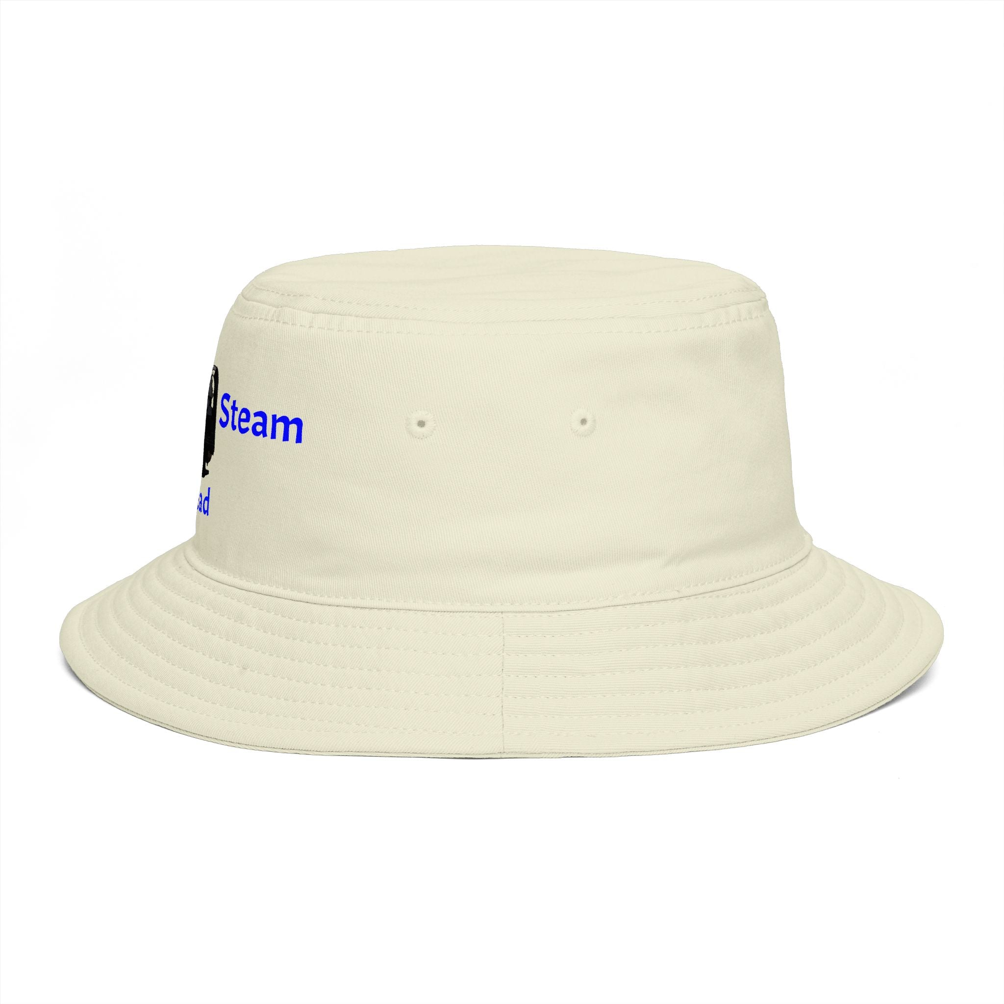 Full Steam Ahead train graphic Bucket Hat | steam locomotive motif