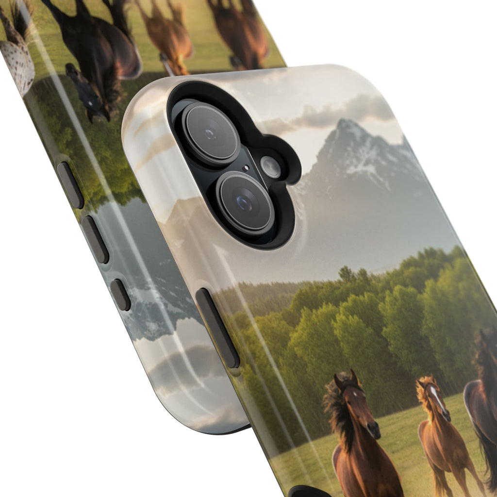 Running Horses Phone Case | Magnetic Impact-Resistant Case