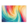 Rainbow Swirl Area Rug | Abstract Colorful Spiral