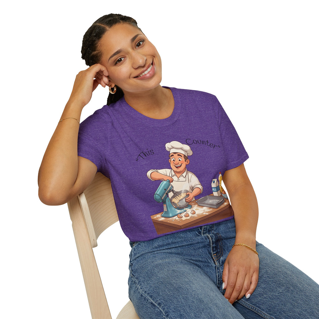 This Counter Didn't Stand a Chance Unisex Graphic T-Shirt – Funny Baking Chef Cotton Tee