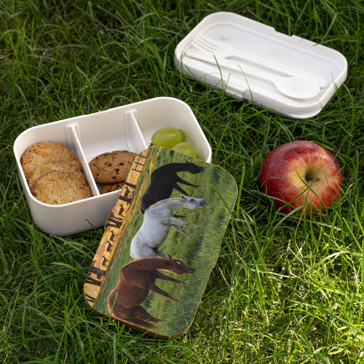 Horse Print Bento Lunch Box