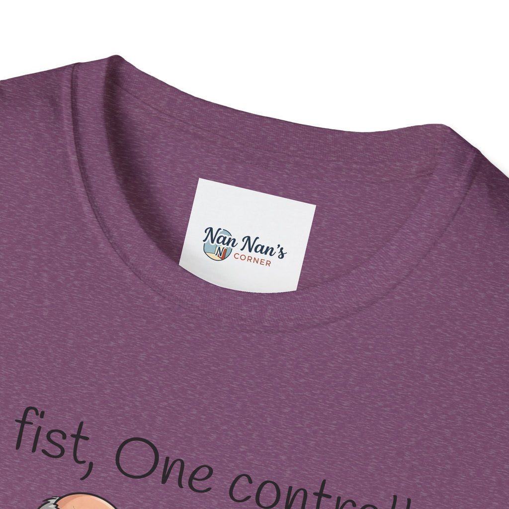 One Fist One Controller Zero Patience Grandpa Unisex Graphic T-Shirt – Funny Gaming Cotton Tee