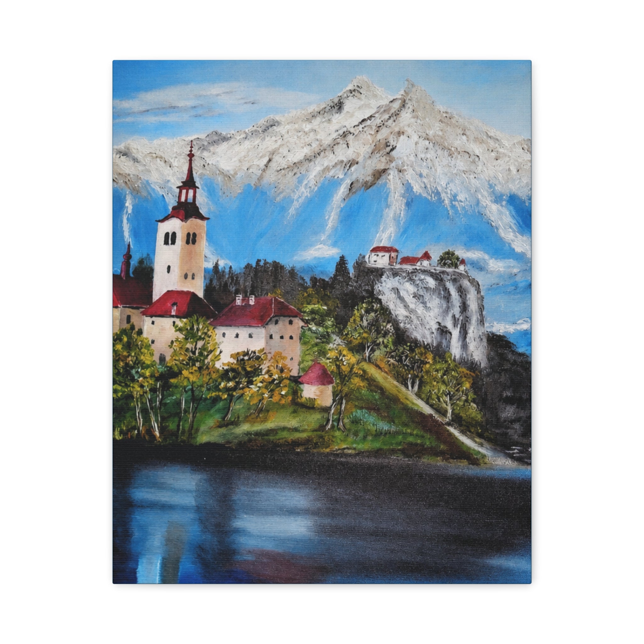 Alpine Village Landscape Canvas