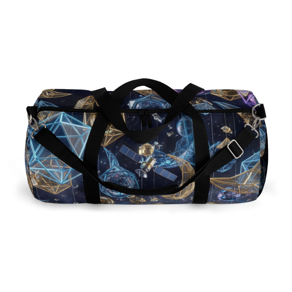 Duffle Bag Celestial Gems/ Moon and Crystal Pattern Travel Bag